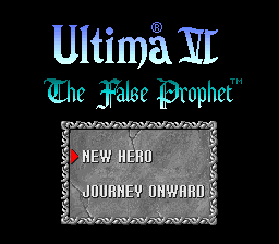 Ultima VI - The False Prophet (USA) Title Screen